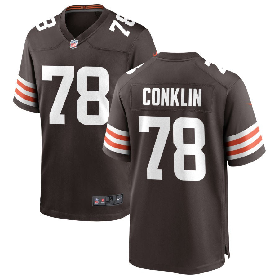 Nike Cleveland Browns No78 Jack Conklin Orange Alternate Youth Stitched NFL 100th Season Vapor Untouchable Limited Jersey